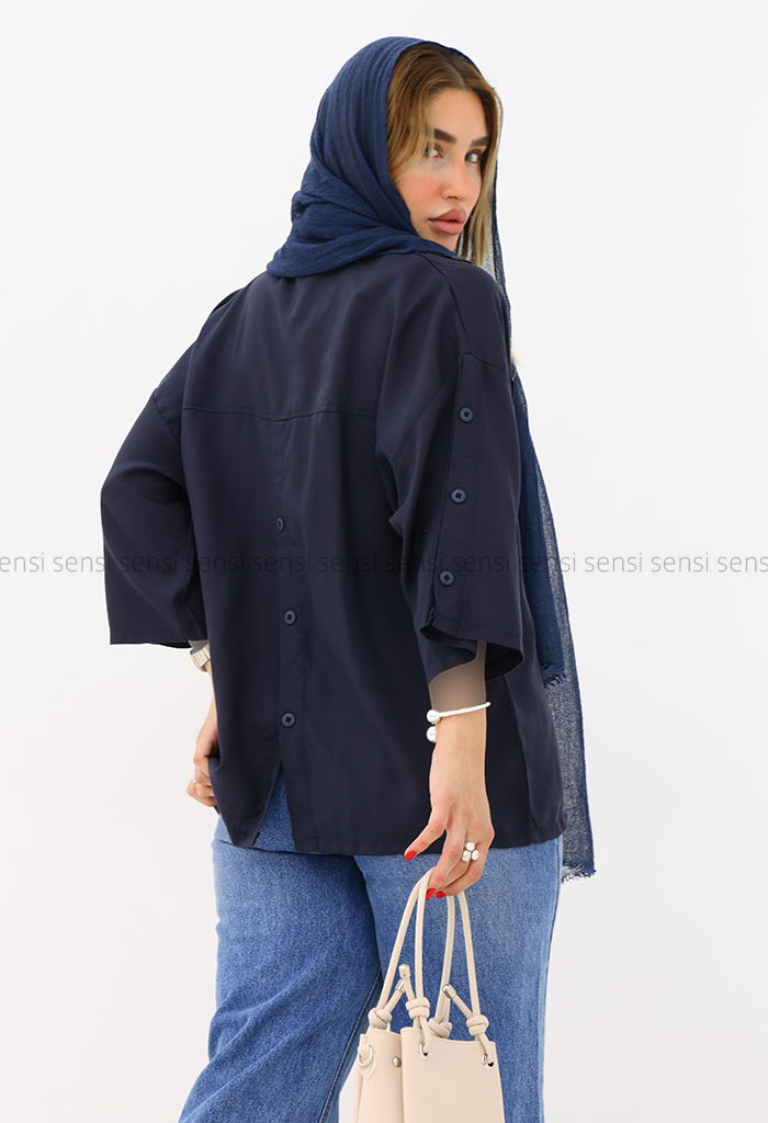 شومیز زنانه لایوسل دوجیب کد1006329